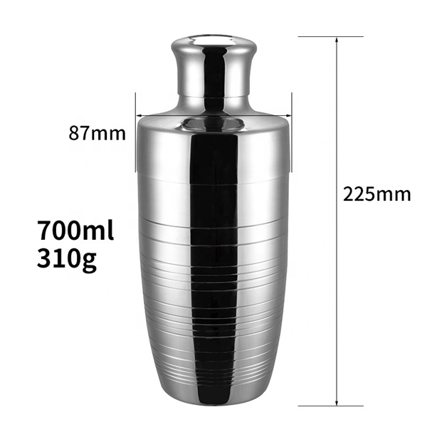 European Stainless Steel Cocktail Shaker 700ml