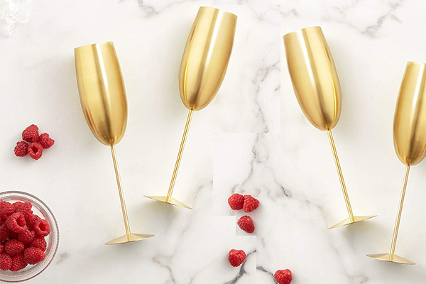 Stainless Steel Champagne Glass 250ml