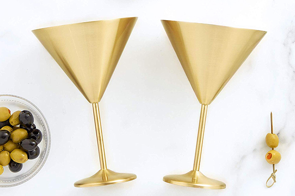 <b>Stainless Steel Martini Glass</b>